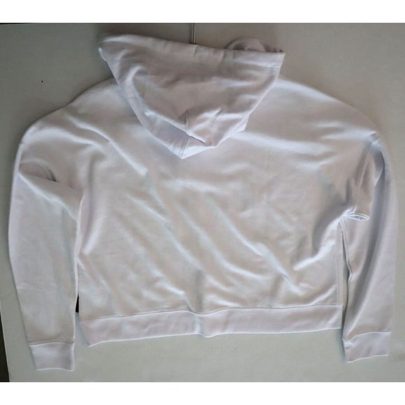 Calvin Klein CJRT1994 Women Sz M White Studded Logo Graphic Hoodie Sweatshirt $7 - Picture 10 of 10